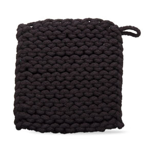 crochet | black woven trivet