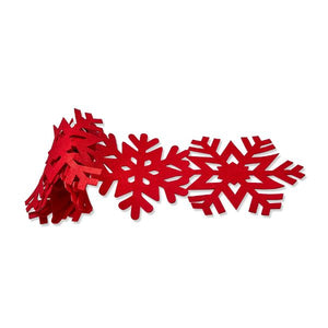 red snowflake | table runner