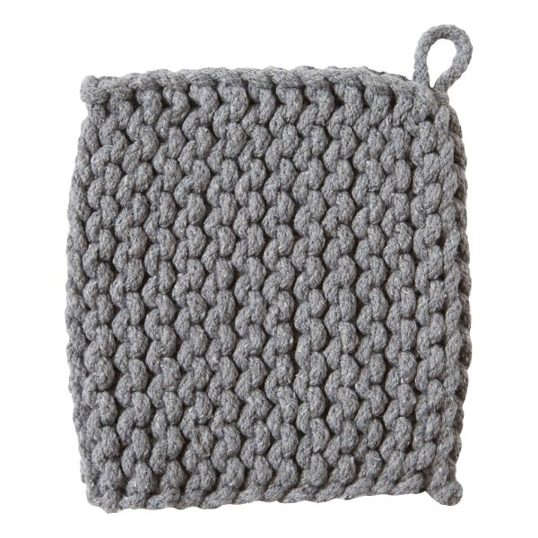 crochet | grey woven trivet