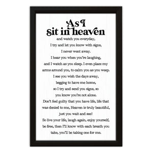 as i sit in heaven | sign