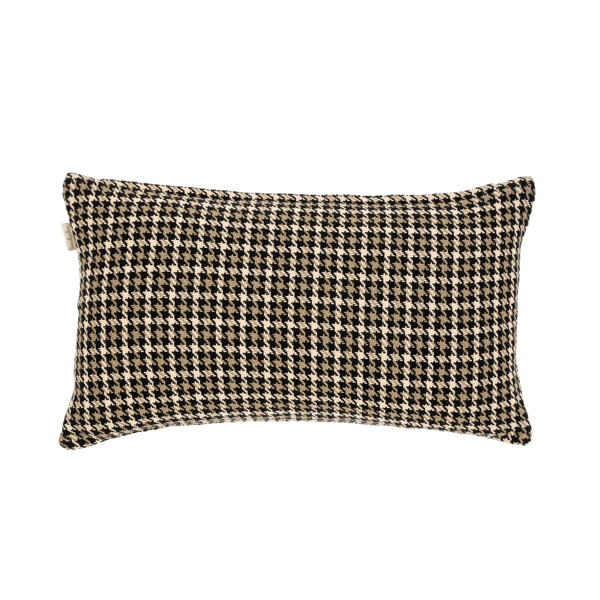 houndstooth | small brown pillow