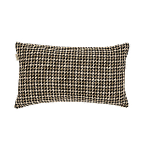 houndstooth | small brown pillow