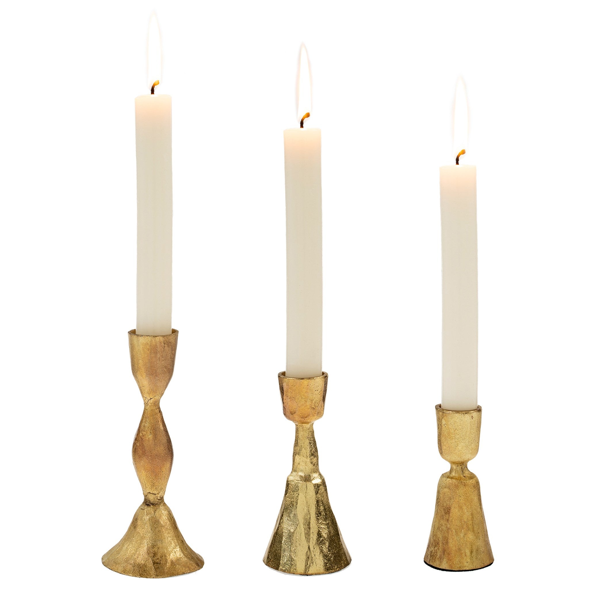 zora gold | large forged candlestick