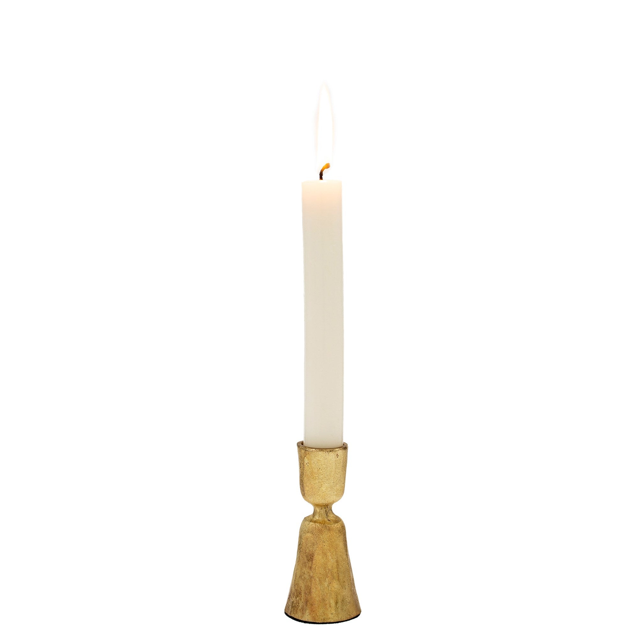 zora gold | small forged candlestick