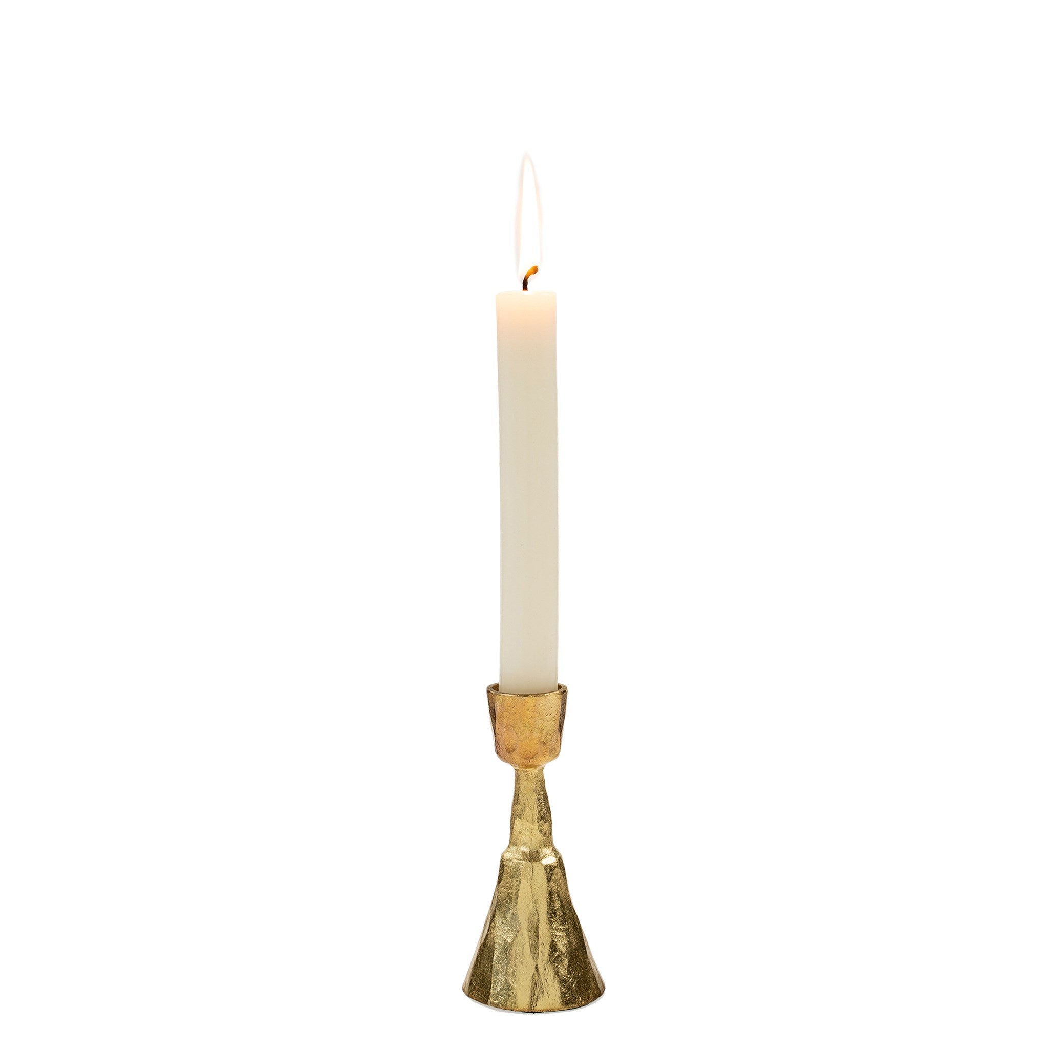 zora gold | medium forged candlestick