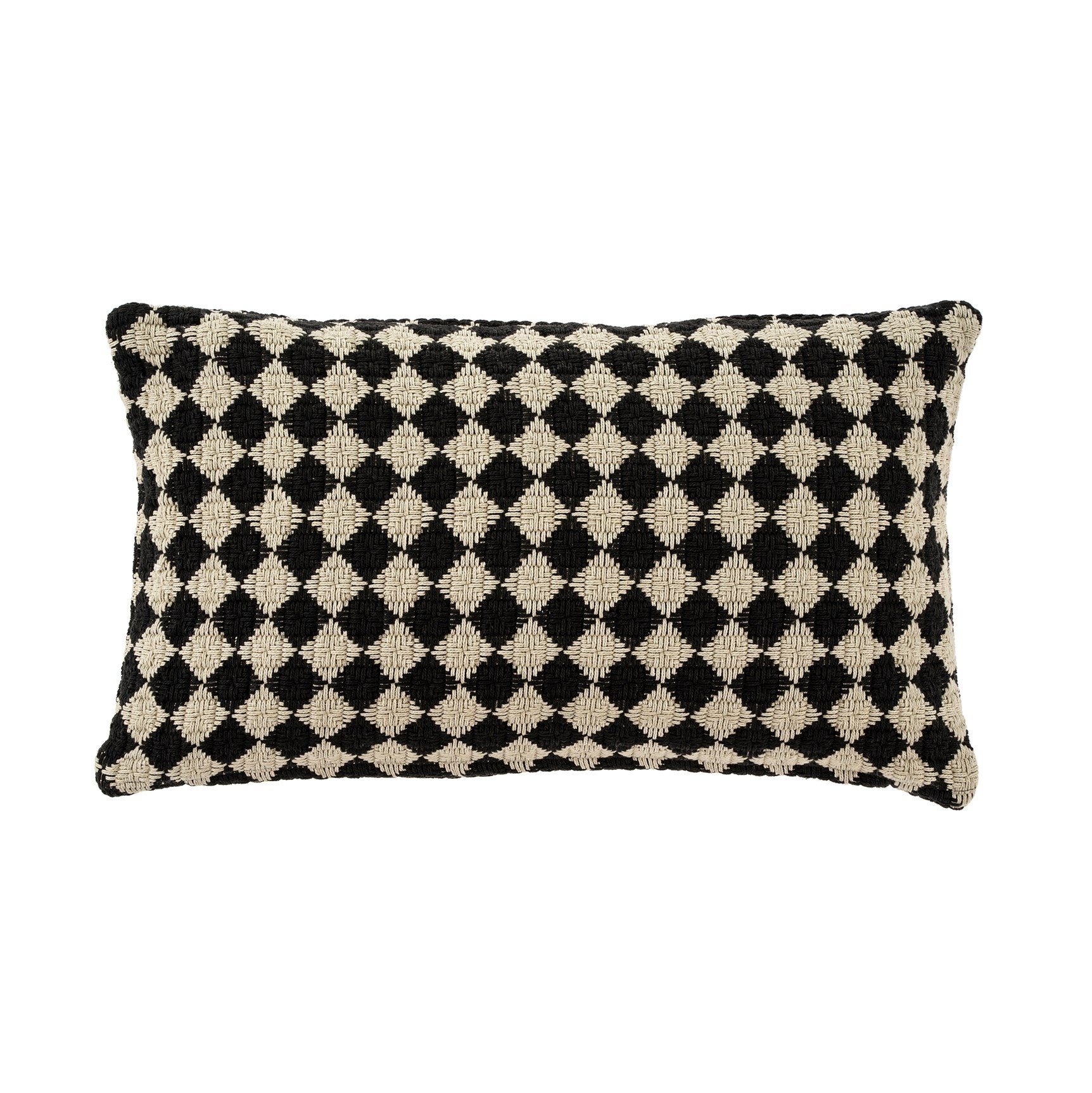 check weave | small black pillow