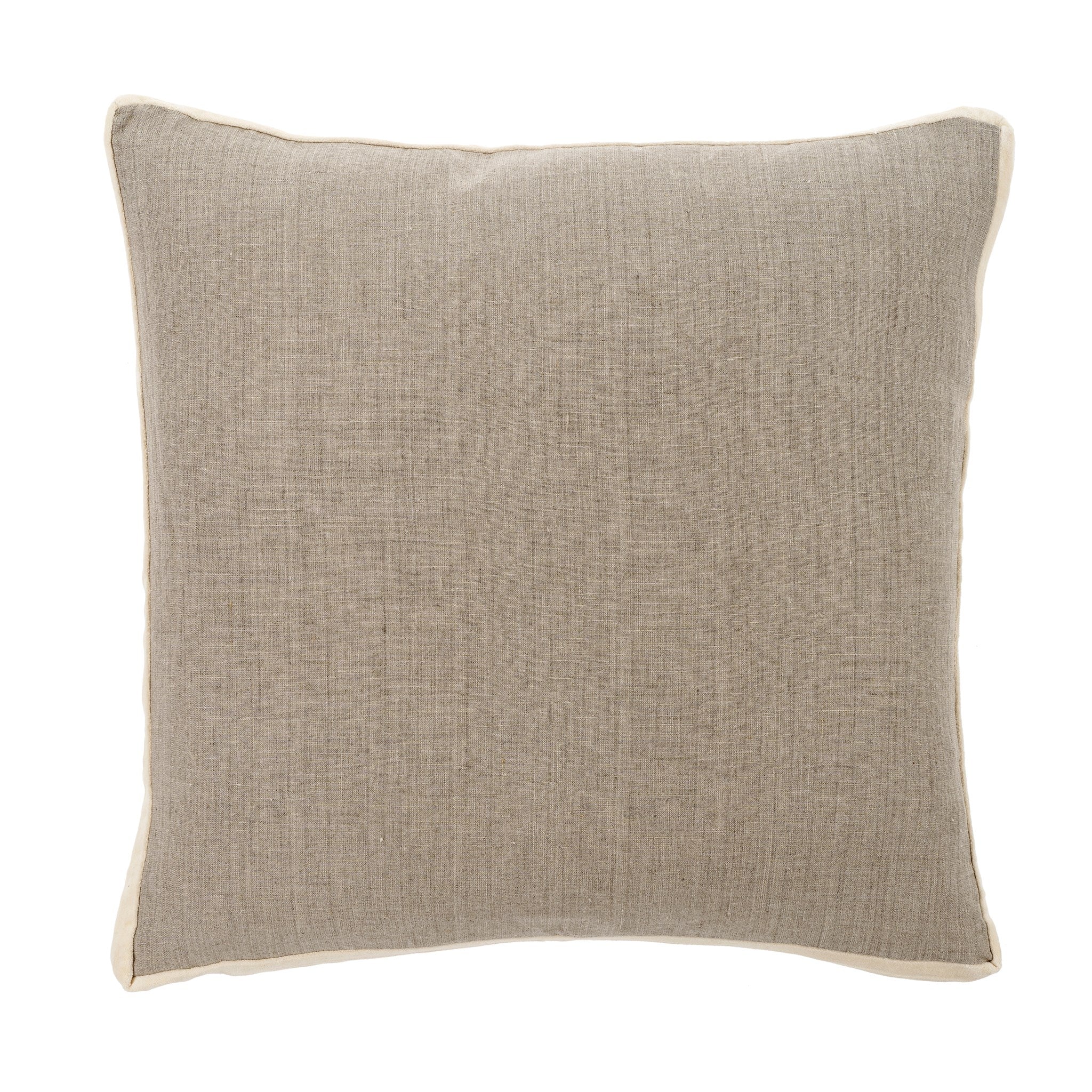 dark moss | linen and velvet trimmed pillow