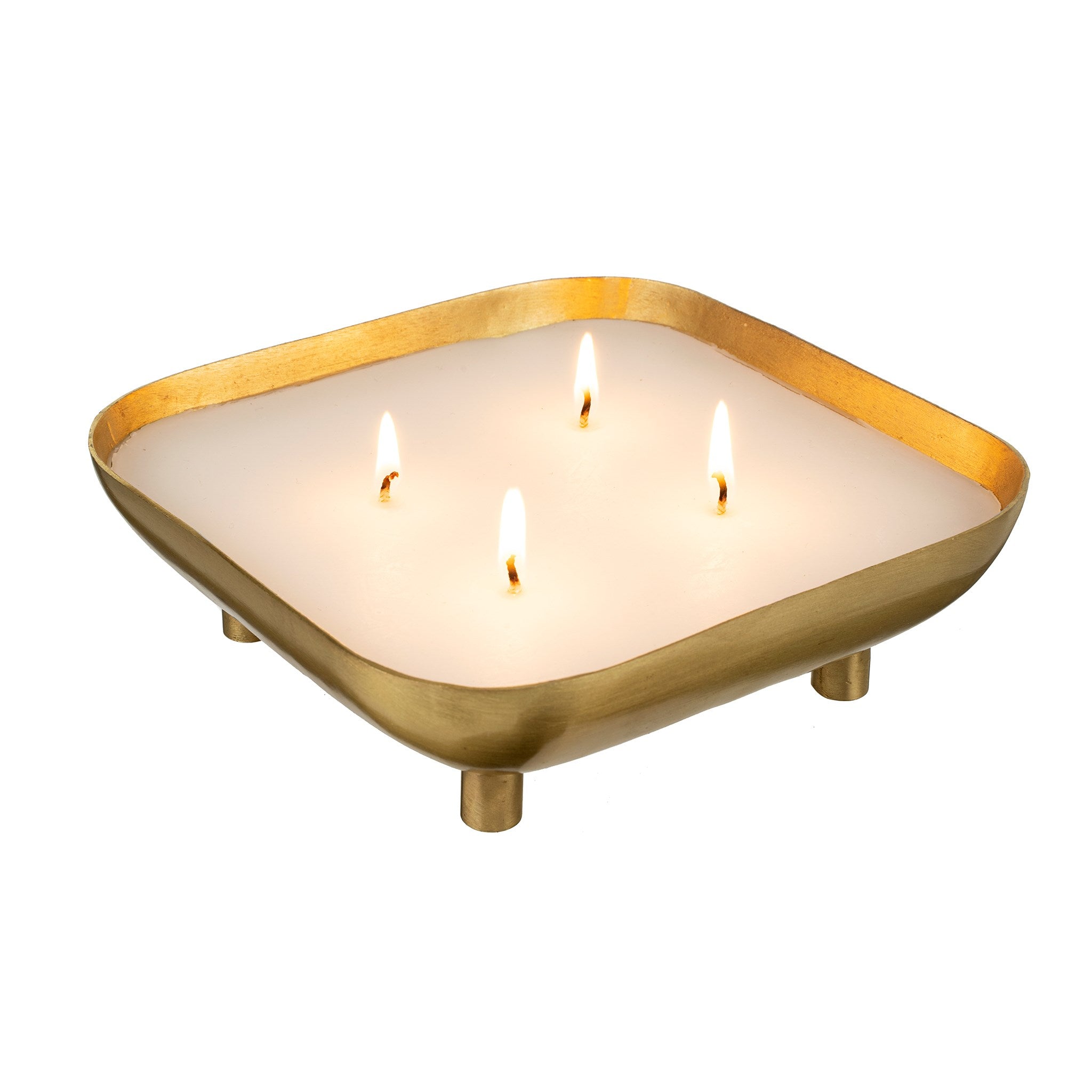 amber spruce | large footed tray candle