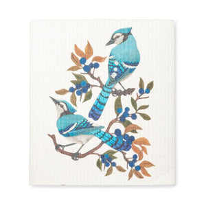 blue jays & berries | swedish dish cloths