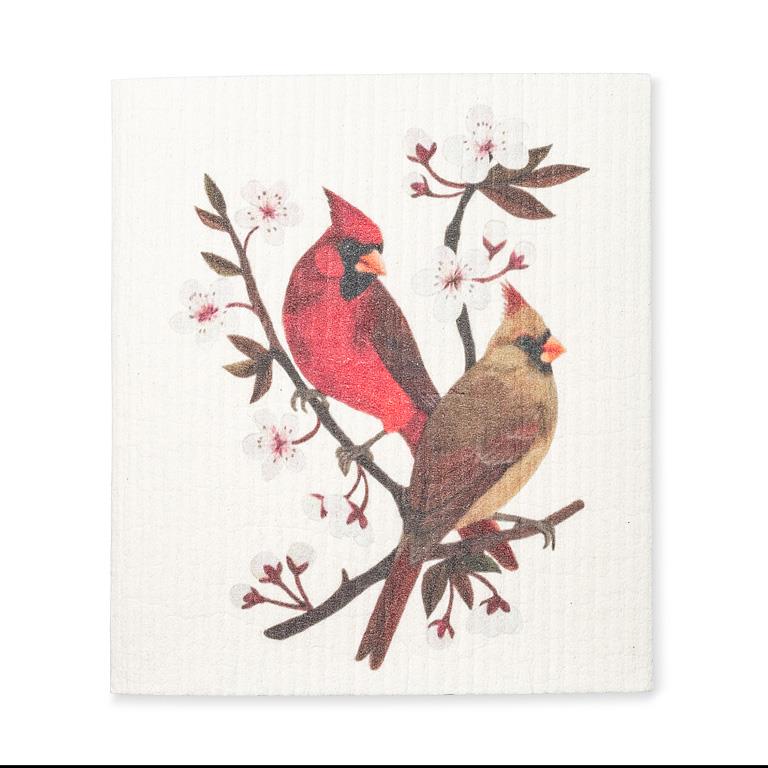 cardinals & cherries | swedish dish cloths