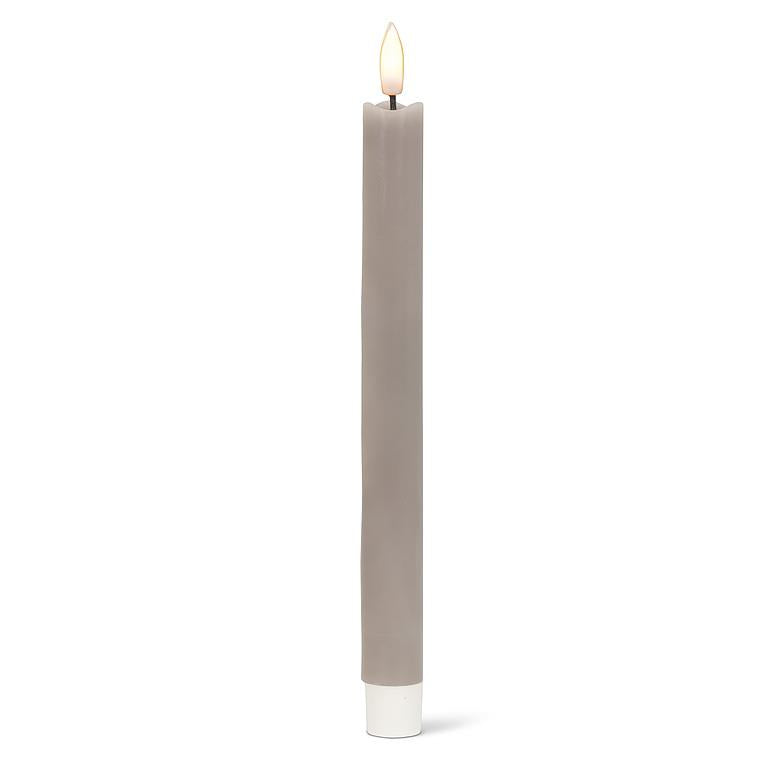 grey 9.5" taper | LED candle set