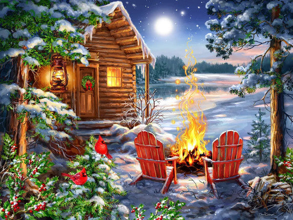 500 pc christmas cabin | puzzle