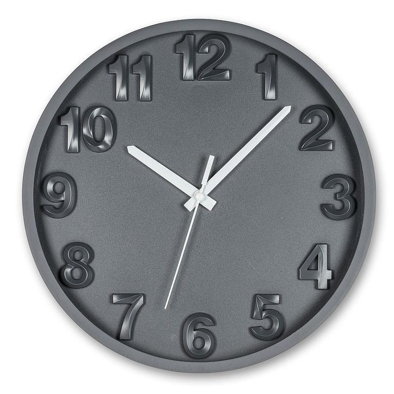 bold number | charcoal wall clock