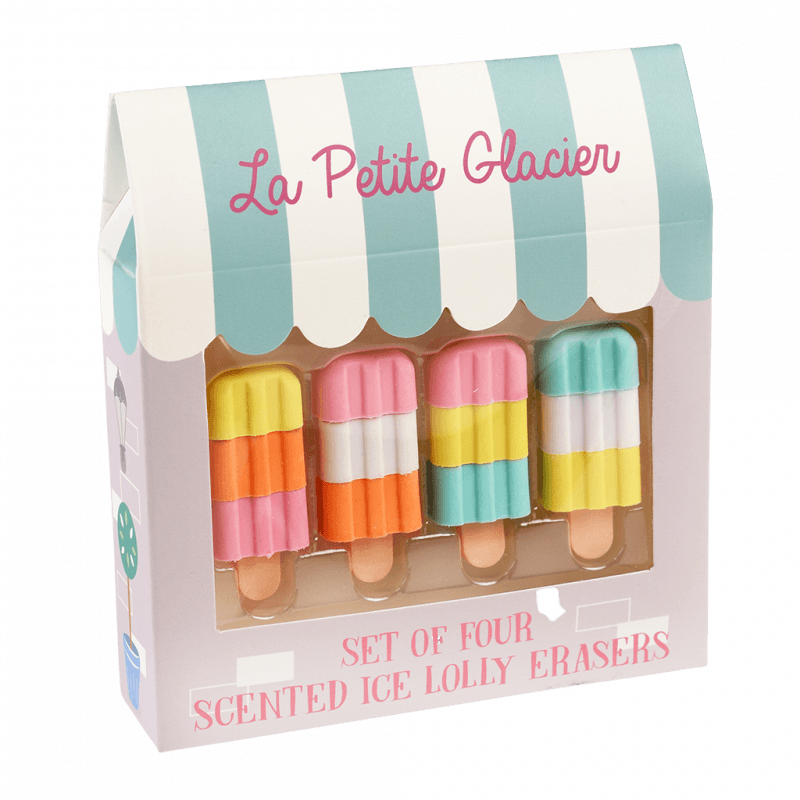 Icy Pops Scented Erasers - Set of 4