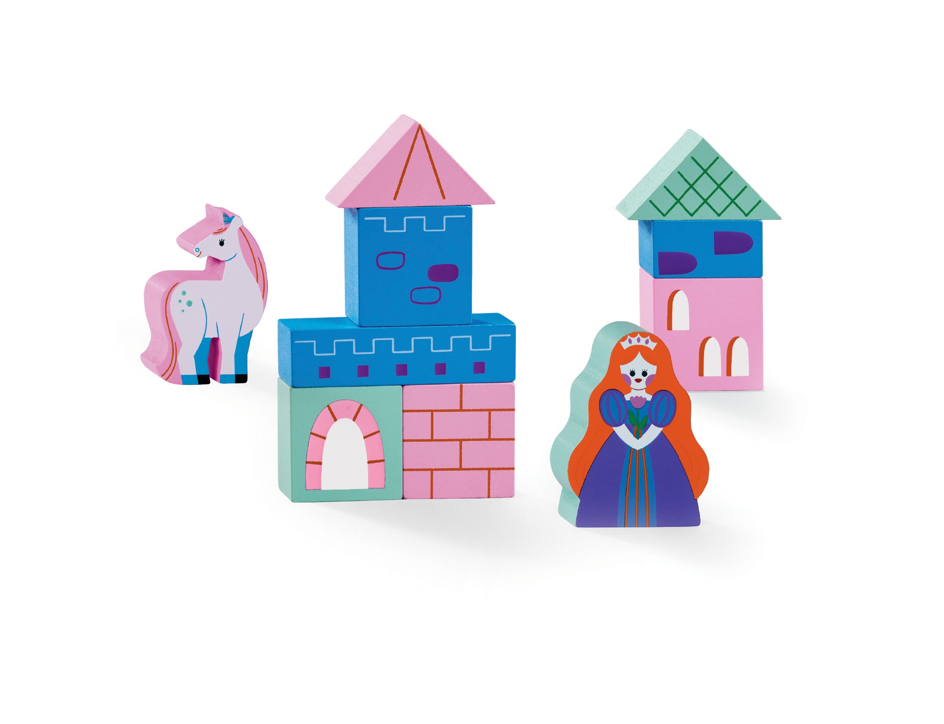 princess palace | mini wood block playset