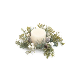 frosty winter | candle ring wreath