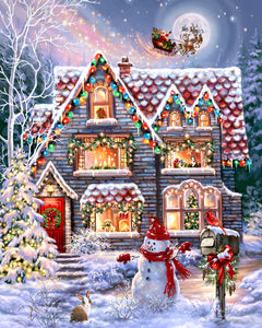 1000 pc christmas eve cottage | puzzle