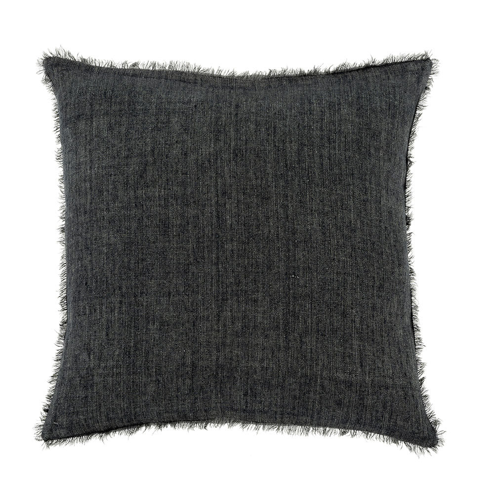 lina | charcoal linen pillow