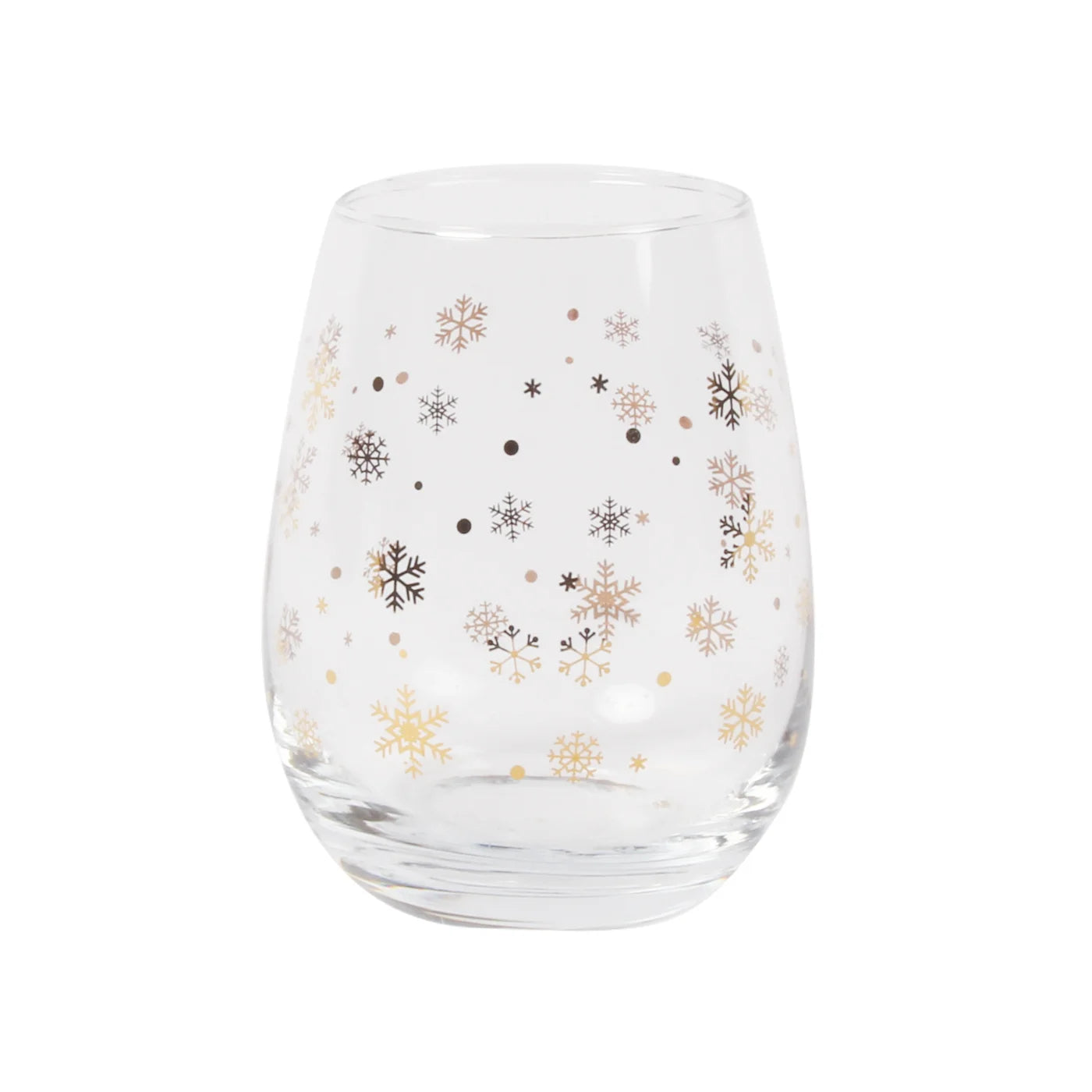 gold snowflakes | glass set