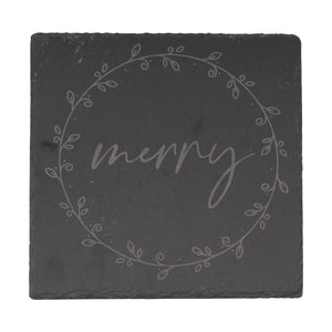 merry | etched slate board