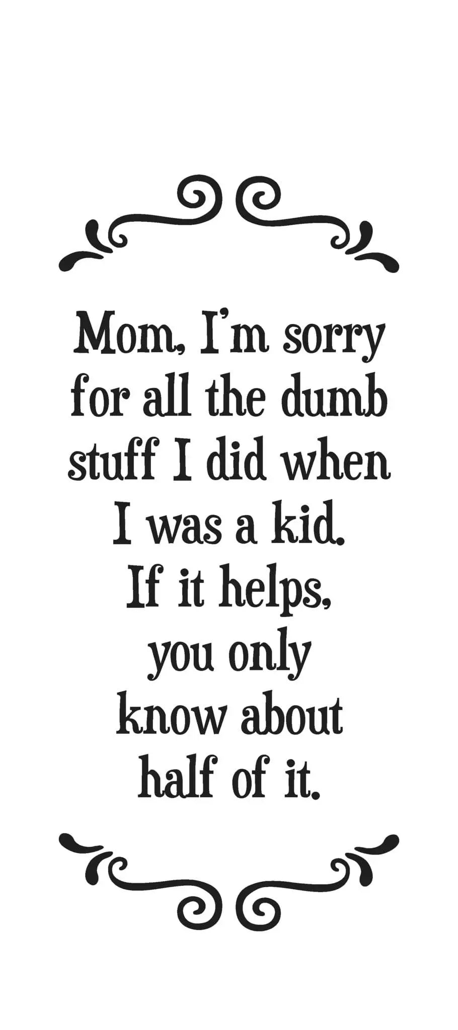 mom, i'm sorry | tea towel