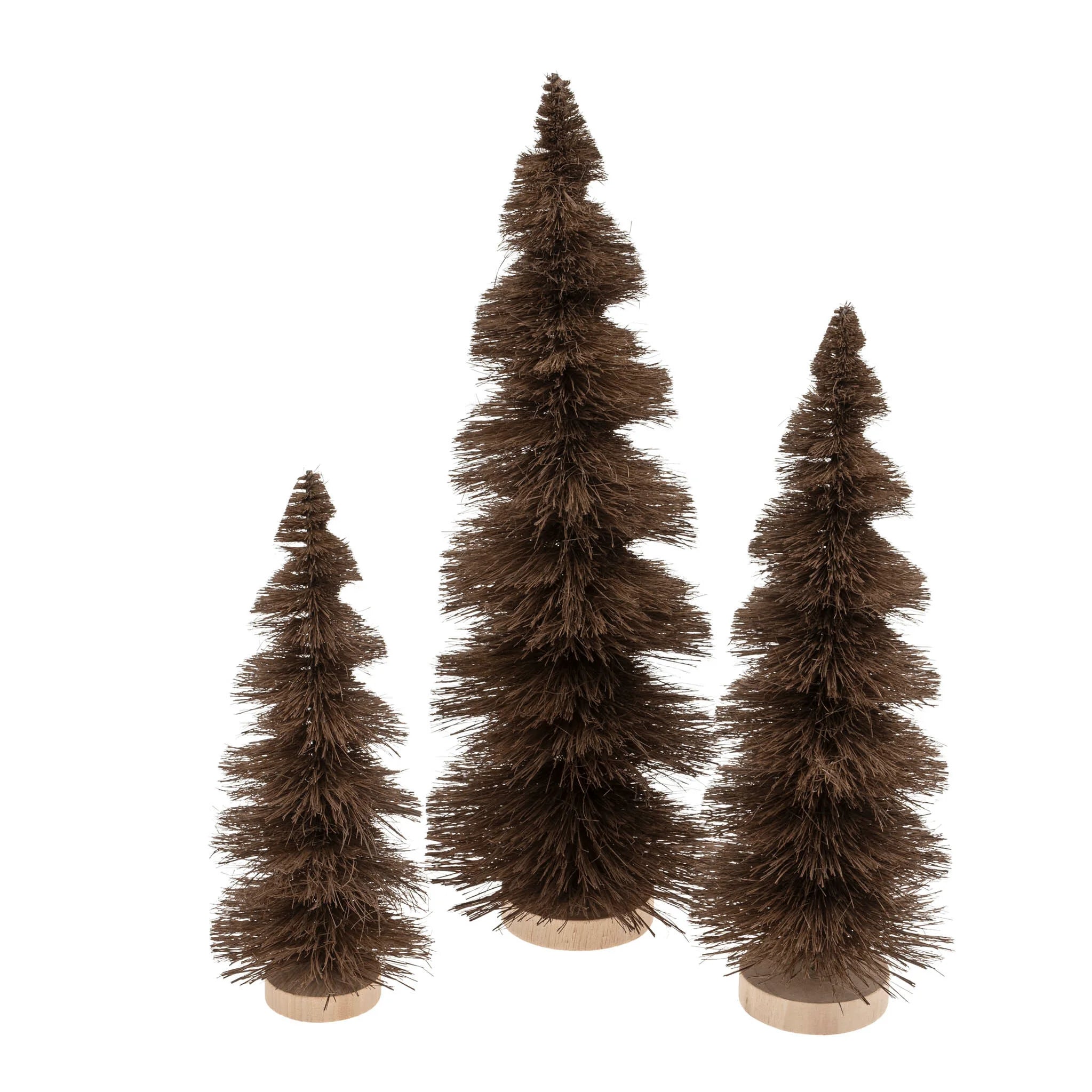 swirl | brown sisal bottle brush tree