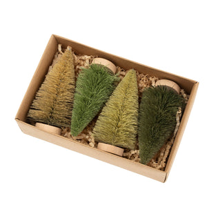 mini | natural greens bottle brush tree set