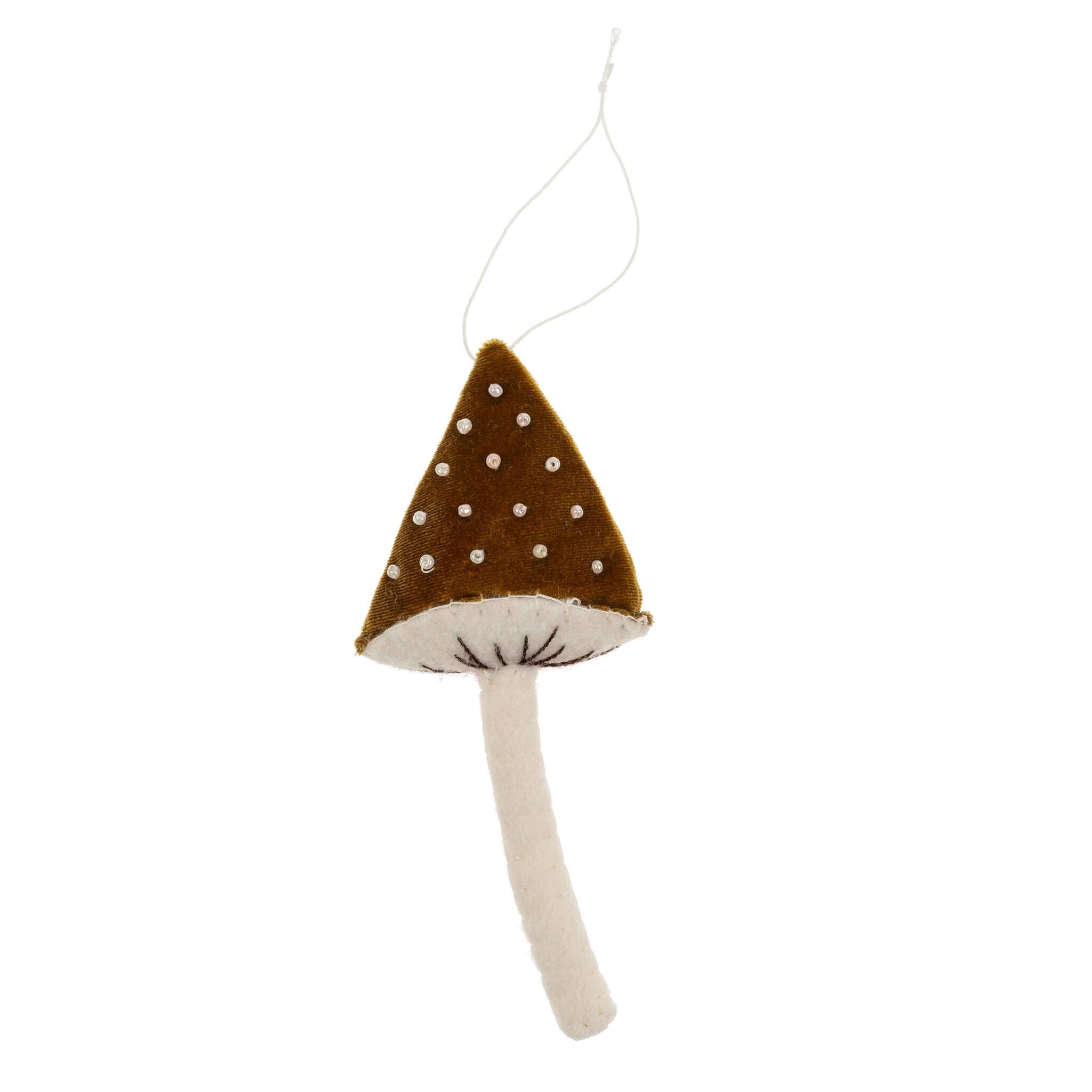 brown | felt mushroom ornament