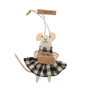 gingham gloria | mouse ornament