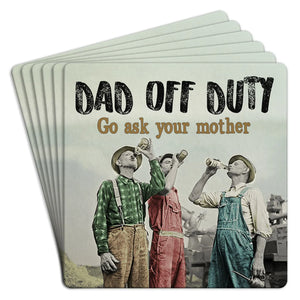 dad off duty | disposable coasters