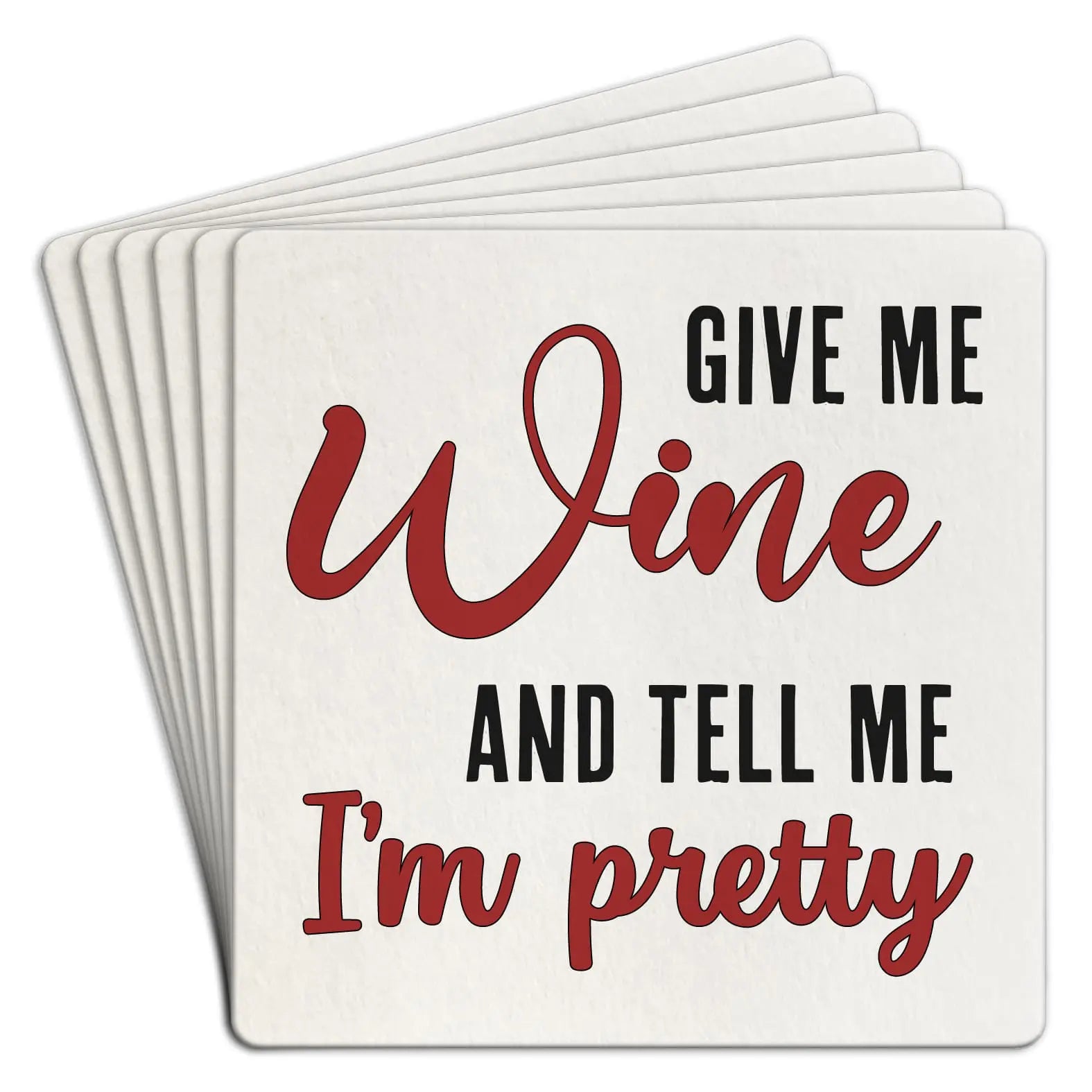 give me wine | disposable coasters