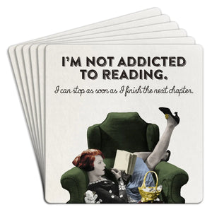 addicted to reading | disposable coasters