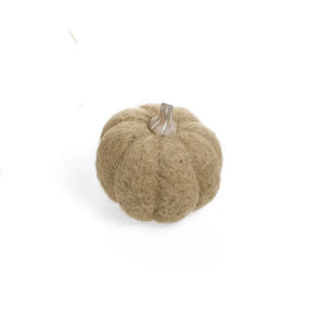 wool | beige pumpkin decor