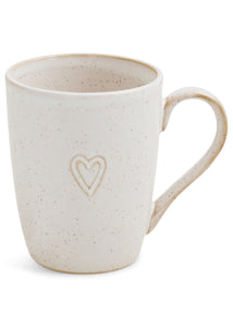 heart | embellished white mug