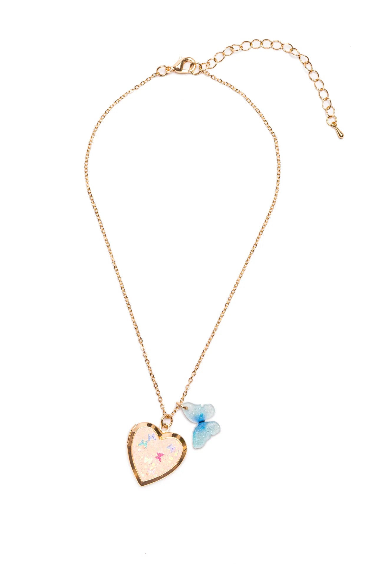 butterfly heart | locket necklace