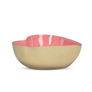 pink heart | enamel bowl