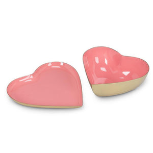 pink heart | enamel bowl