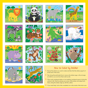 wild animals | my first colour-by-sticker book