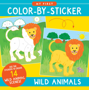 wild animals | my first colour-by-sticker book