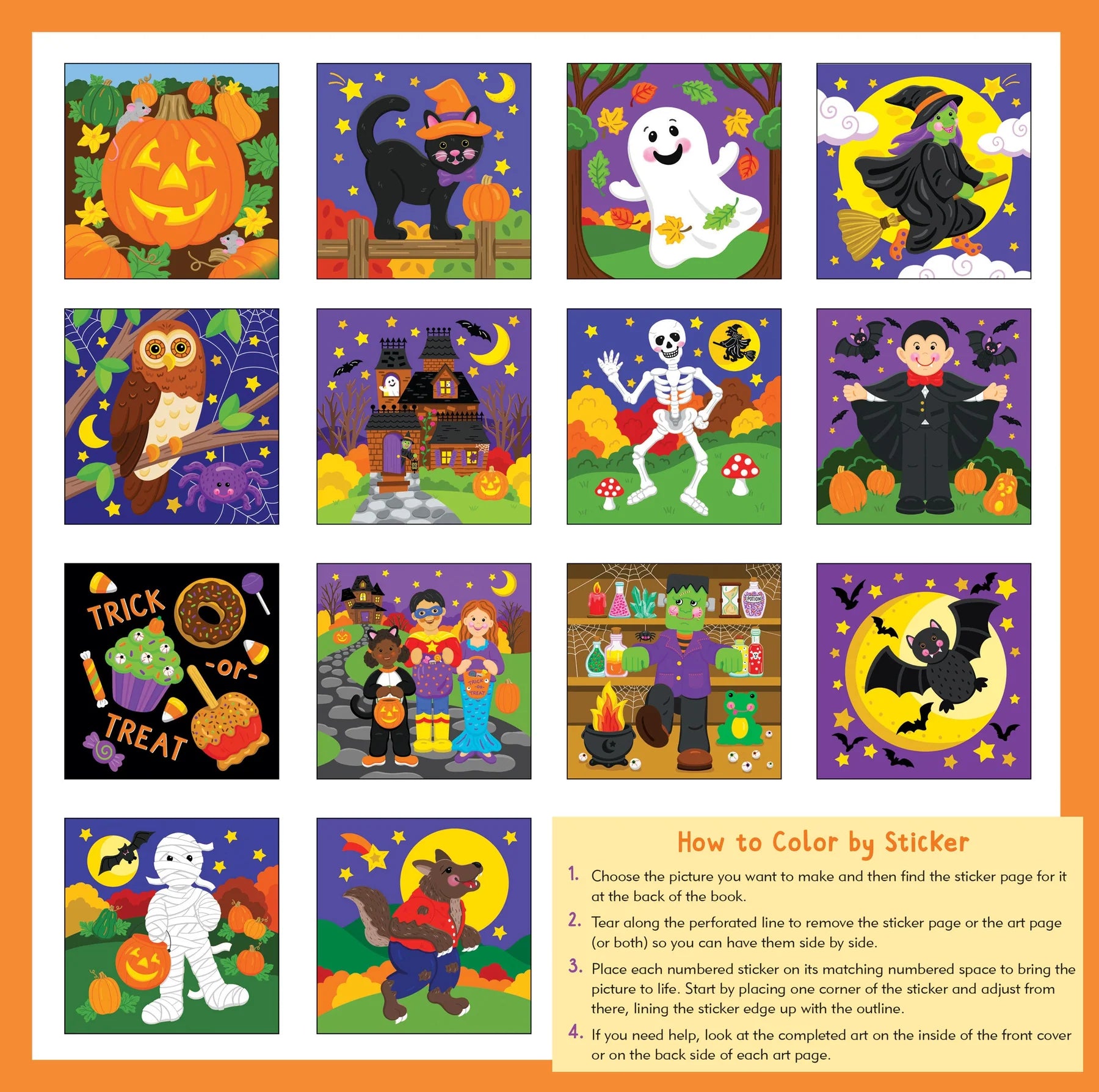 halloween | my first colour-by-sticker book