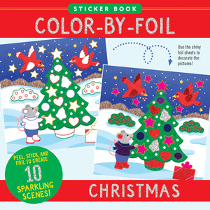 christmas | colour by foil book