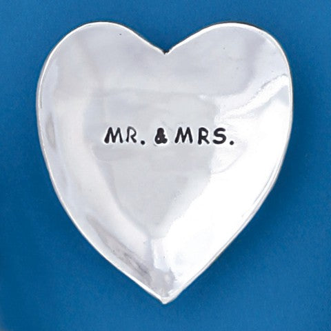 mr +mrs  | heart charm bowl