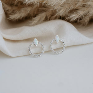 blanche | stud opalite earrings