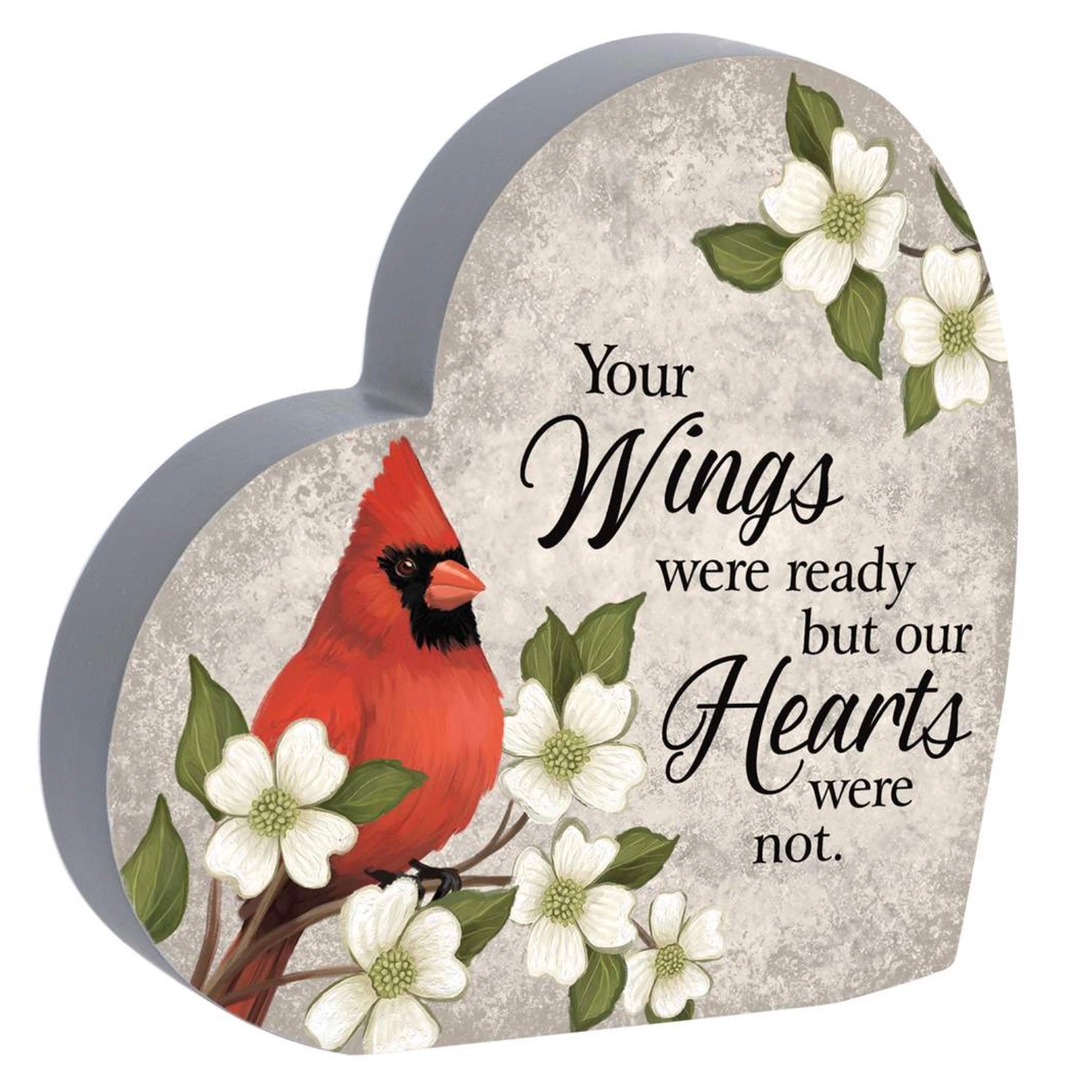 cardinal wings | heart shelf sitter