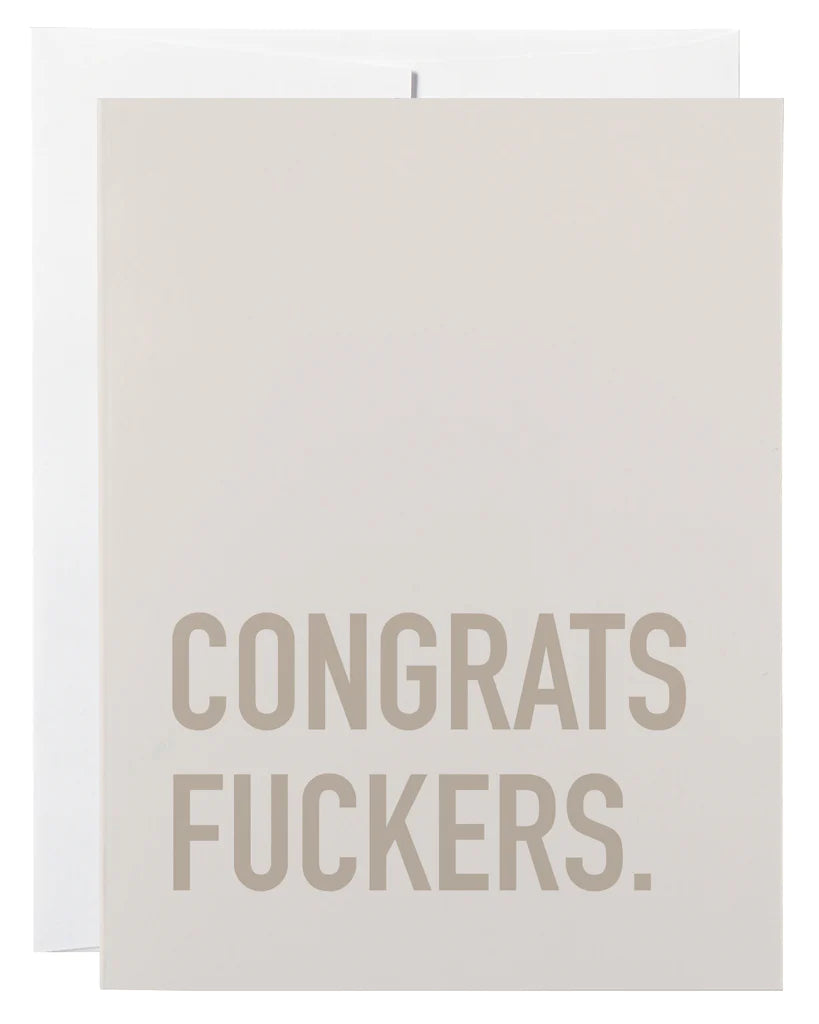 congrats | sweary card