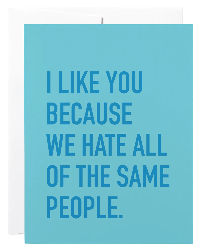 hate same people | card