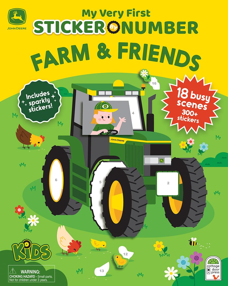 john deere kids farm friends | sticker book