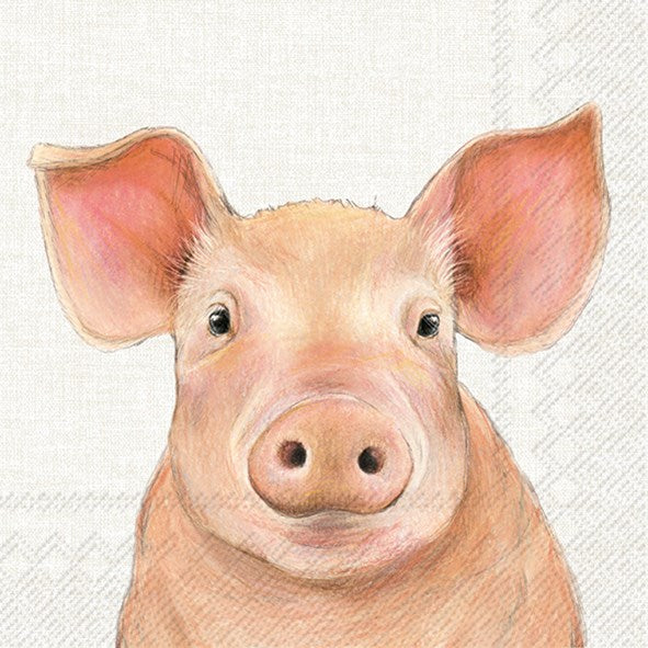 farm pig | luncheon napkins