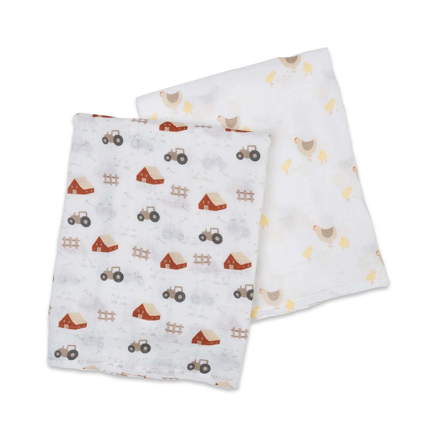 barnyard and hens + chicks | cotton swaddles