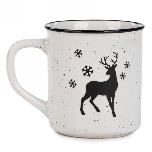 black deer | white mug